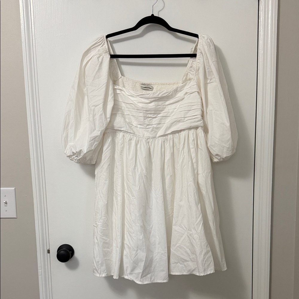 Abercrombie Emerson White Puff Sleeve Dress